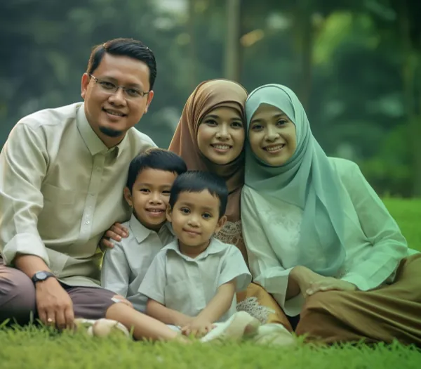 Family picnic outdoors