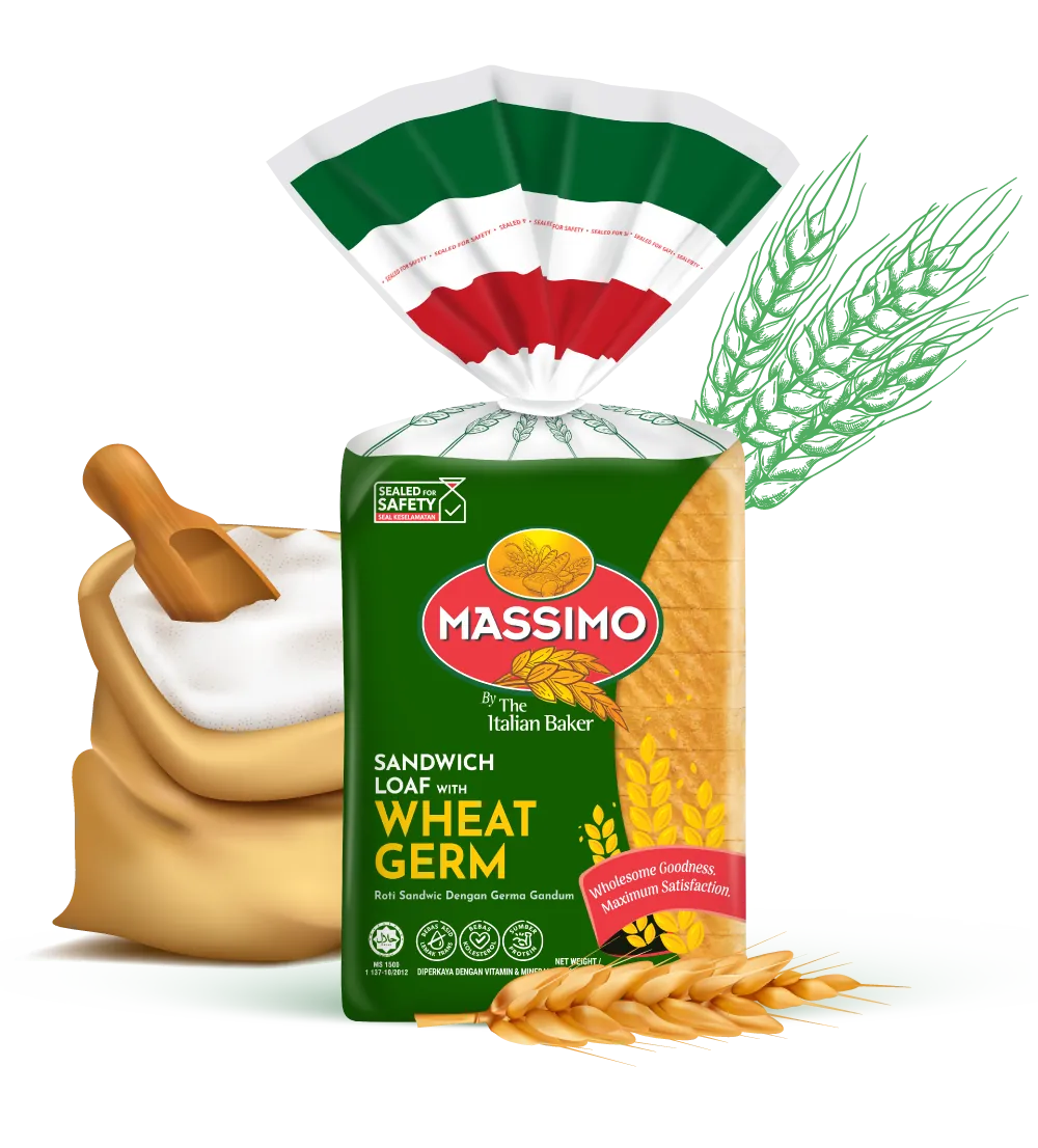 Massimo Wheat Germ bread with fresh ingredients